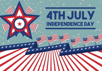Independence Day July 4th Vector Poster - vector gratuit #438629